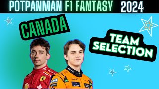 F1 Fantasy 2024 | CANADA Team Selection