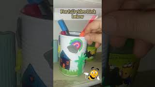waste material craft ideas/pencil holder crazy craft #diy #howto#viralshorts