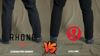 rhone commuter pants vs lululemon abc - world's best athleisure pant in 2022?