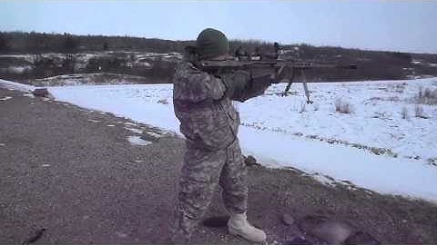 Can you shoot a BARRETT .50 CAL while standing??? (500 METER TARGET HIT!)