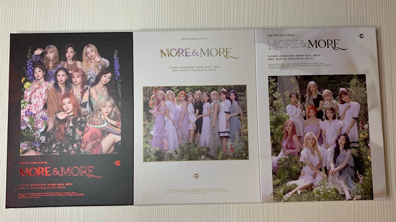 Распаковка альбома TWICE / Unboxing album TWICE More & More (A, B & C ver.) (9rd Mini Album)