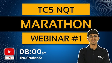 TCS NQT Marathon Webinar #1 | Aneeq Dholakia | Edyst