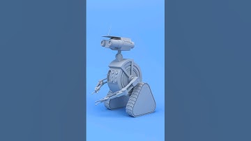 Robot 3d model in 3dsmax #3dmodel #unrealengine #3drendering #3dsmax #animation #movie #hollywood