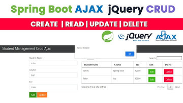 Build a COMPLETE Spring Boot AJAX jQuery CRUD Application in MINUTES!