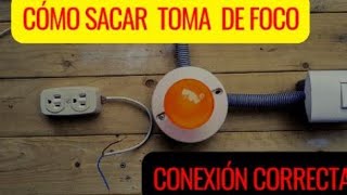 cómo sacar un toma de un foco#electricidad #conectar #toma