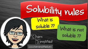What is solubility? | Solubility rules | How to use a solubility table? - Dr K