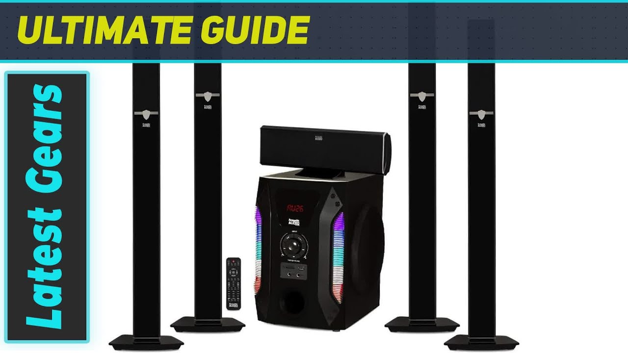 Acoustic Audio AAT1003 Sistema Altoparlanti Home Theater 5.1 1000W Con Subwoofer 20cm LED - 5