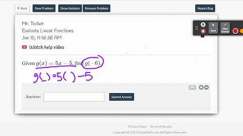 Evaluate Linear Functions in Function Notation