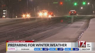 NCDOT crews prep roads for upcoming winter weather