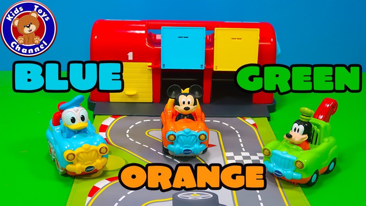 Disney Mickey car toys learn colours raceway 🏁🏎 ⎢Kids Toys Channel