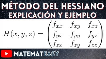 📌 Método del Hessiano | Máximos y Mínimos Relativos. Explicación y Ejemplo.