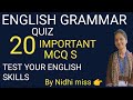 📚💯#English Grammar Qize#20 Important MCQ S#Test your English#💯👈