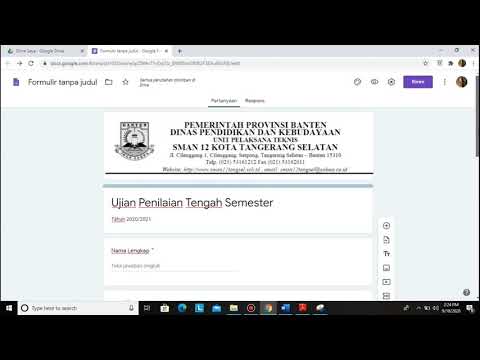 Cara membuat soal pilihan ganda dengan google form sampe dengan limeter
