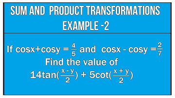 Sum and Product Transformations Example - 2 / Maths Trigonometry