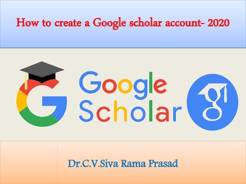 How to create a google scholar account - 2020