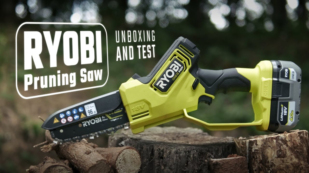 Unboxing and quick TEST - RYOBI 18V ONE+ HP 6” 15cm Pruning Saw