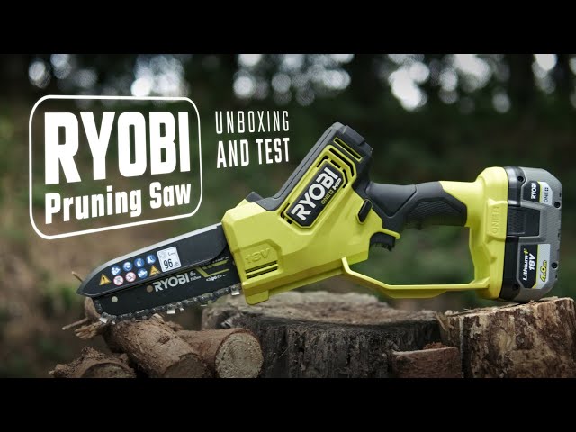 Unboxing and quick TEST - RYOBI 18V ONE+ HP 6” 15cm Pruning Saw