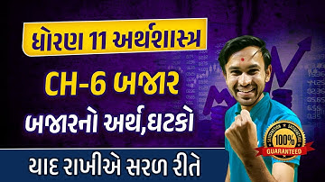 Std 11 Eco Ch 6 બજાર Imp | Dhoran 11 Economics Ch 6 Gujarati Medium | Nilkanth Sir