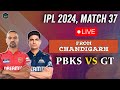 Pbks vs gt live from mohali mullanpur punjab kings vs gujarat titans  ipl 2024  cricket live