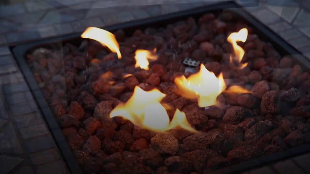 Outdoor Patio Propane Fire Pit With Hidden Fuel Tank Storage