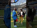 @KevOnStage gets an autographed ball from Ladainian Tomlinson! #nflcreatoroftheweek