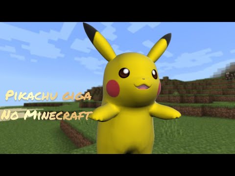 Pikachu giga invade meu mundo Minecraft 