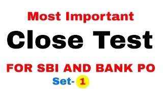 Cloze Test English Tricks for Bank PO | SBI PO | SSC CGL  part 1