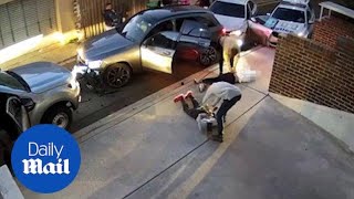 Dramatic moment four young men are arrested after crime spree