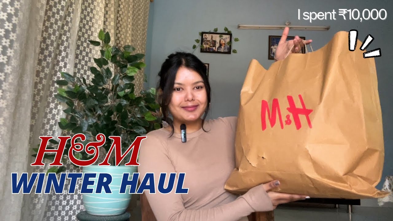 Huge H&M Winter Haul ❄️ I spent 10,000 💸 H&M Haul | Nidhi Bisht