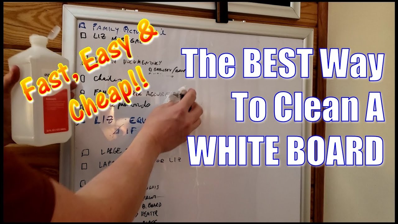 Cleaning a Dry Erase Board and Eraser