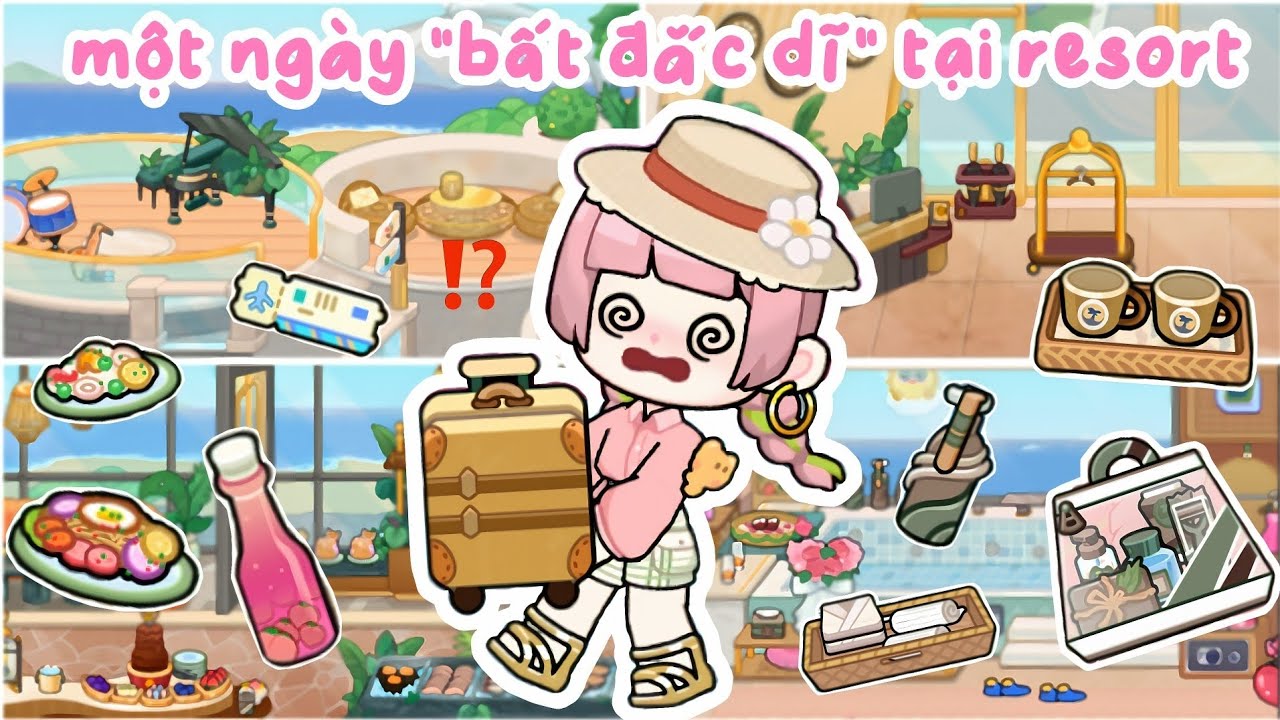 Một Ngày “BẤT ĐẮC DĨ” Chỉ Ở Trong Resort 🌴🍹☔️ | Bơ Channel | Game World