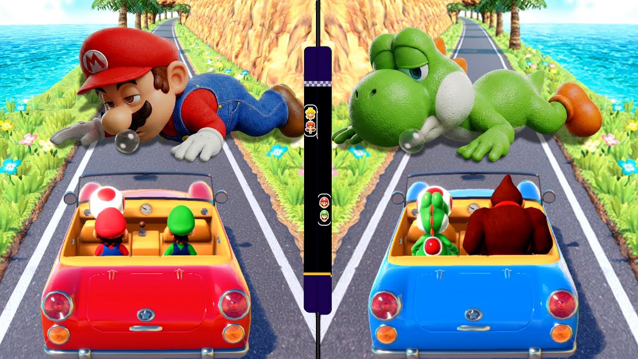 【マリオパーティスーパースターズ】すべての4人対戦ミニゲーム ルイージ VS ヨッシー VS マリオ VS ドンキーコング 4K UHD (2160P)