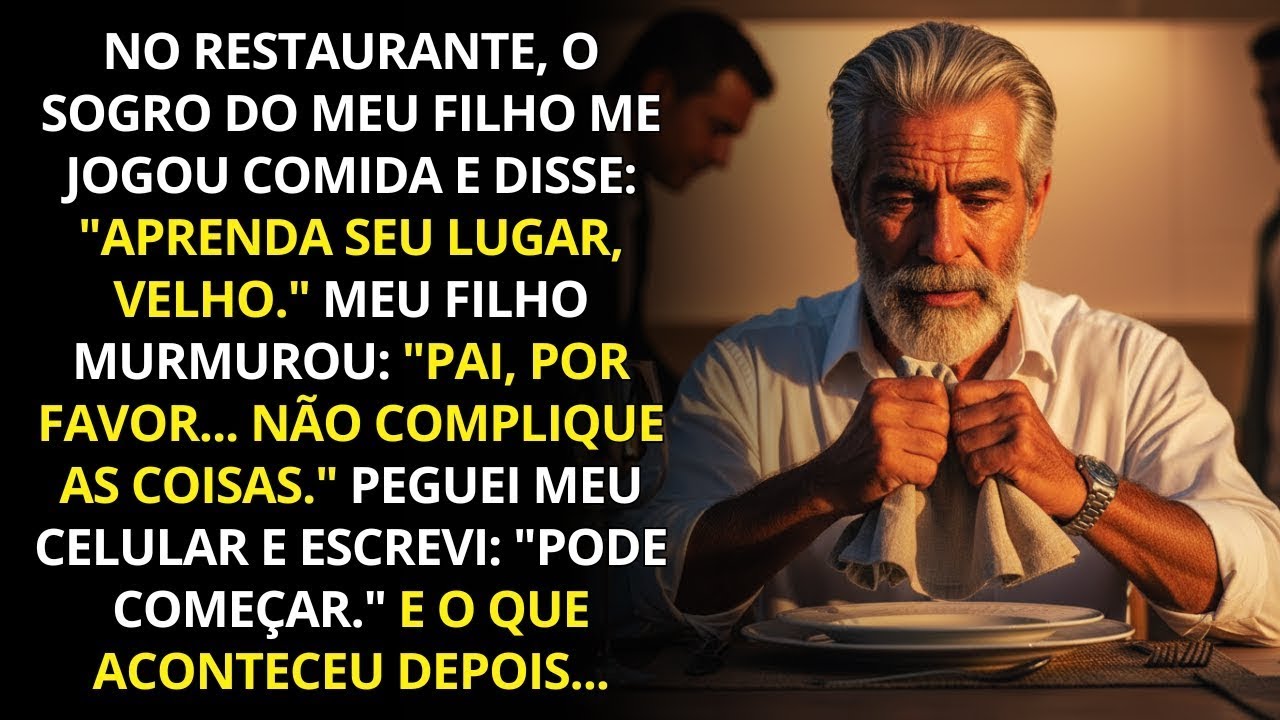 O sogro do meu filho me humilhou diante de todos, meu próprio filho ficou calado, olhando para mim.