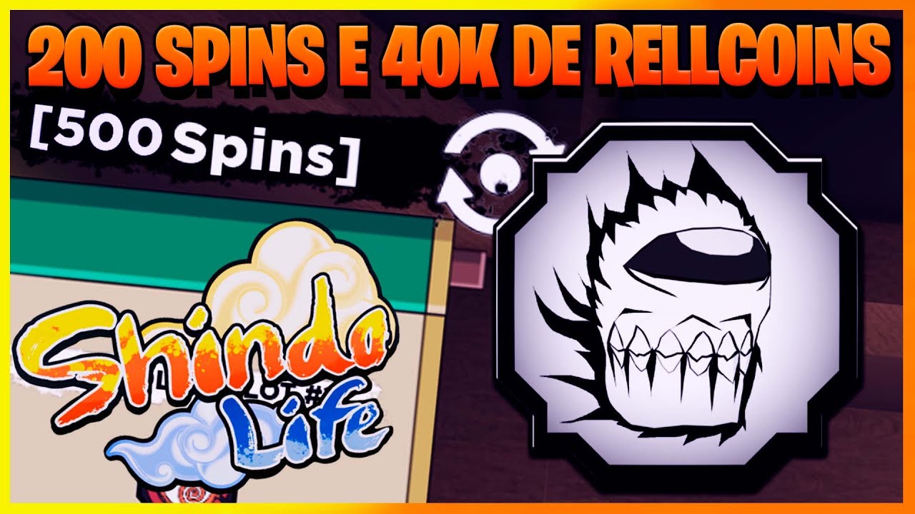 NOVOS CODES 200 SPINS E 40K DE RELLCOINS NO SHINDO LIFE - YouTube