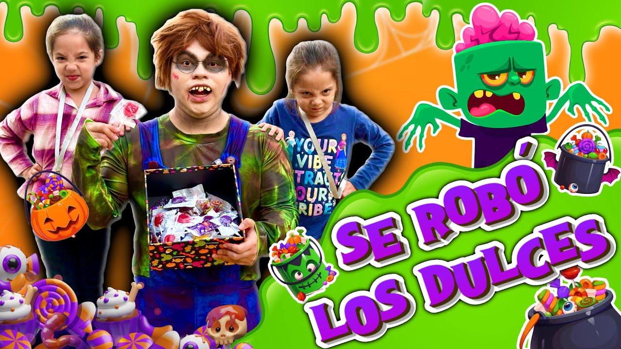 Meme Zombie se roba los dulces de Halloween | Atrapamos a Meme Zombie | Noche de Halloween