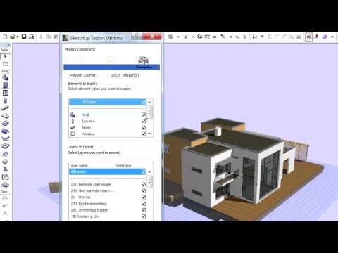 Saving a SketchUp 3D model file from ARCHICAD