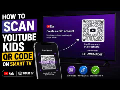 How to Scan YouTube Kids QR Code on Smart TV #youtubekids #qrcode #ytbe_activate