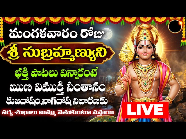 🔴LIVE Mangalavaram Special Subramanya Swamy Bhakthi Songs | Powerful Murugan Devotional Songs Telugu