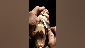 Watch a piece of wood turn into an owl 黎