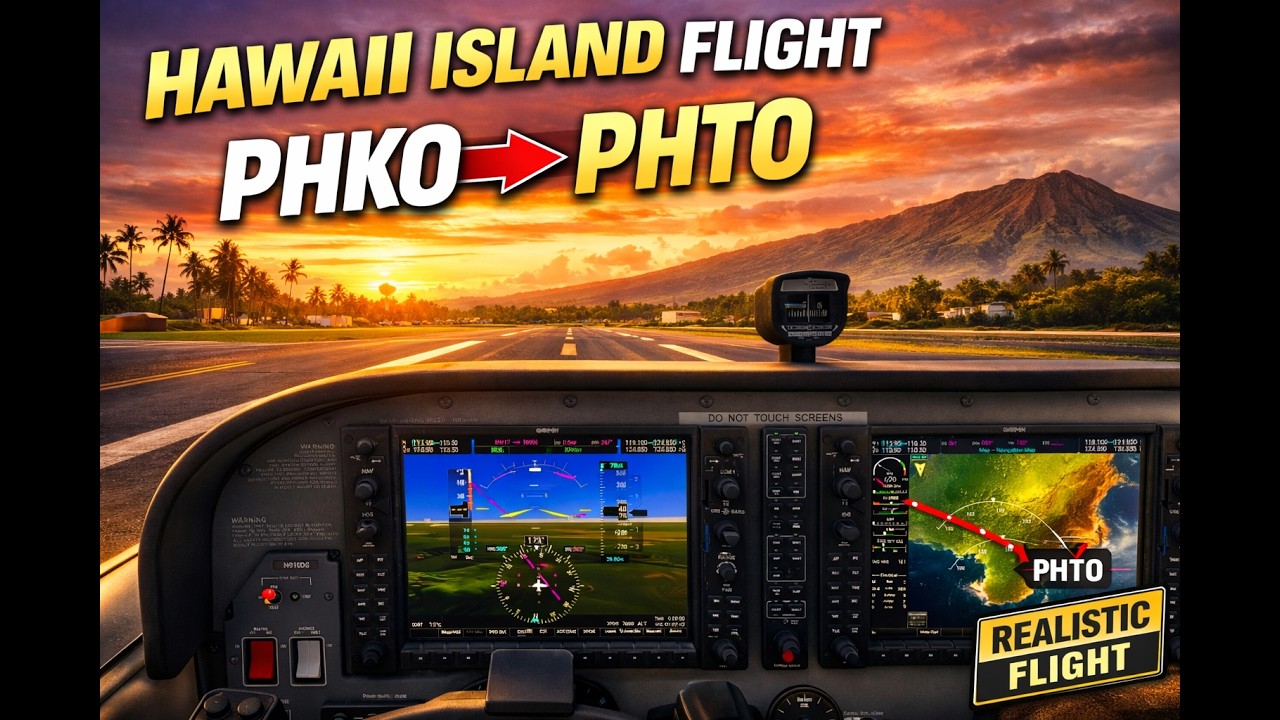 Realistic Hawaii Flight in MSFS | C172 G1000 PHKO PHTO - YouTube