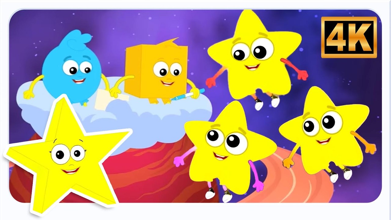 Five Little Stars Counting Song and Nursery Rhyme for Children