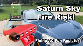 Fix blower motor resistor in Saturn Sky