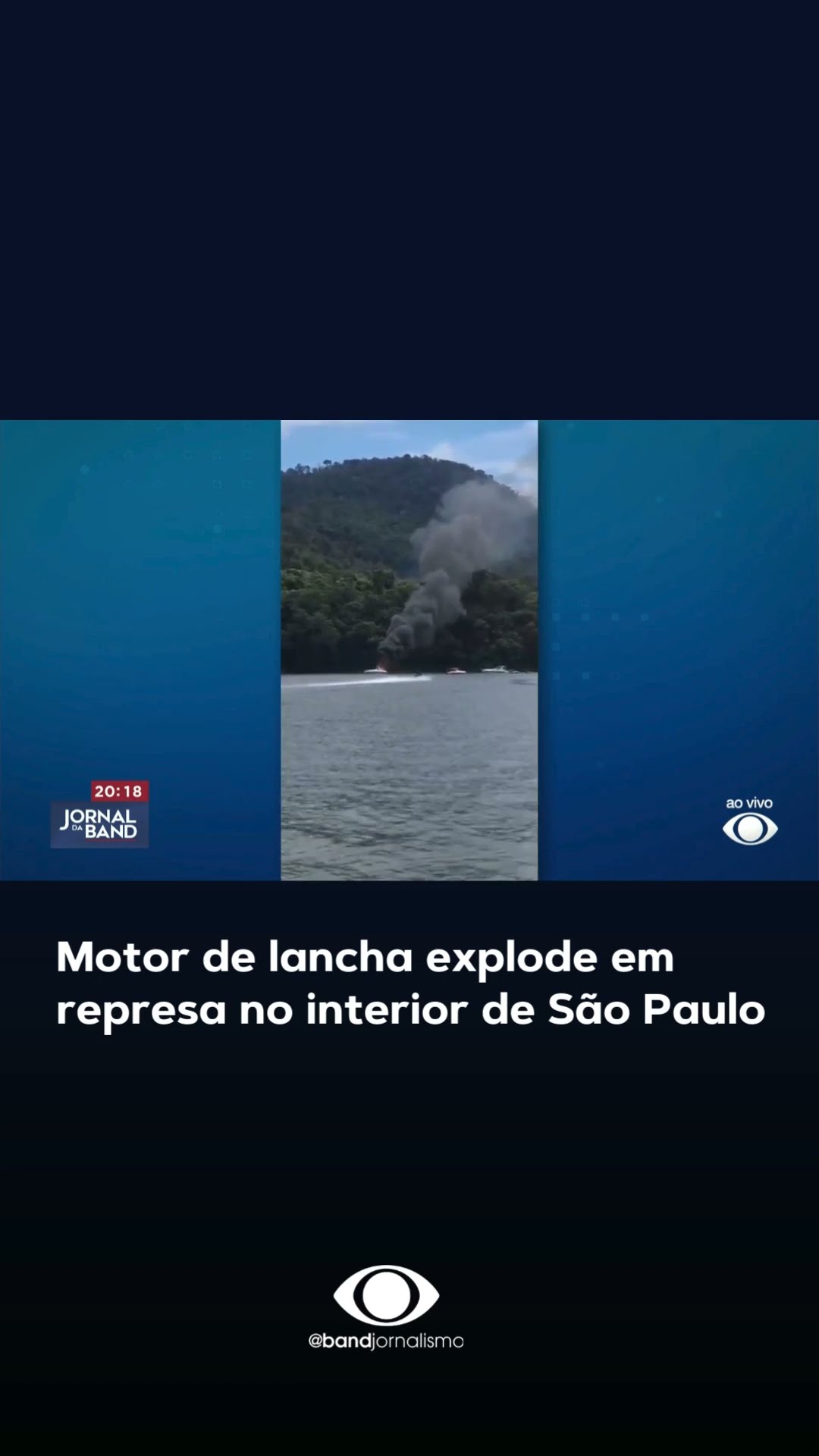 Motor de lancha explode em represa no interior de São Paulo #shorts