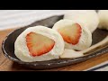 Strawberry Cream Daifuku Mochi | How to make Japanese Mochi