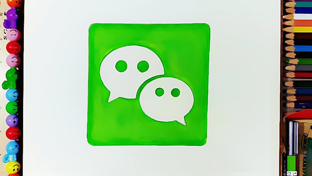 how to draw the wechat logo messaging and calling app youtube