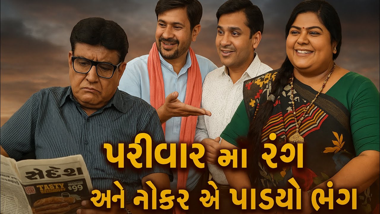 પરિવાર મા રંગ અને નોકર એ પડ્યો ભંગ | Gujarati Movie | Gujarati Parivar