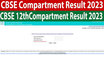 cbse compartment result 2023 cbse 12th  compartment result 2023 cbse compartment result kaise dekhe