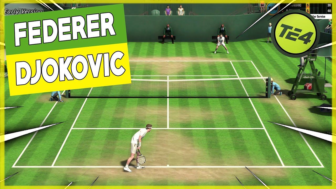 TENNIS ELBOW 4 - FEDERER vs DJOKOVIC 🎾 PC Gameplay (v0.42) - YouTube