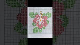 Best Flower Cross Stitch Pattern #art#crossstitch#flowers#shorts #viral#crossstitchpattern