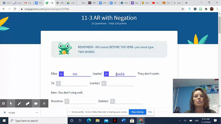 conjuguemos for TODAY (MY QUIZZES)